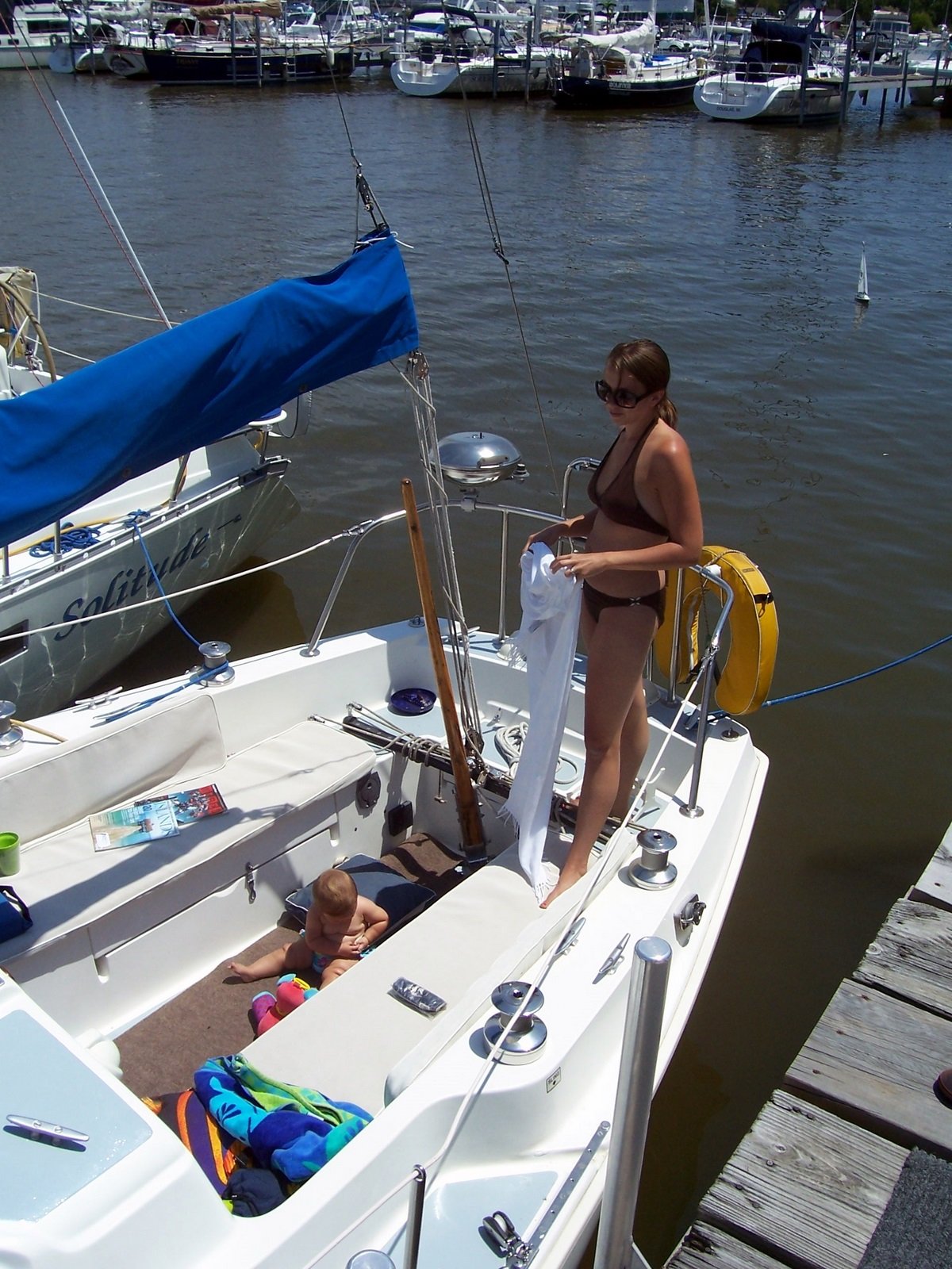 A Sunny Day Out on the Sailboat with Family