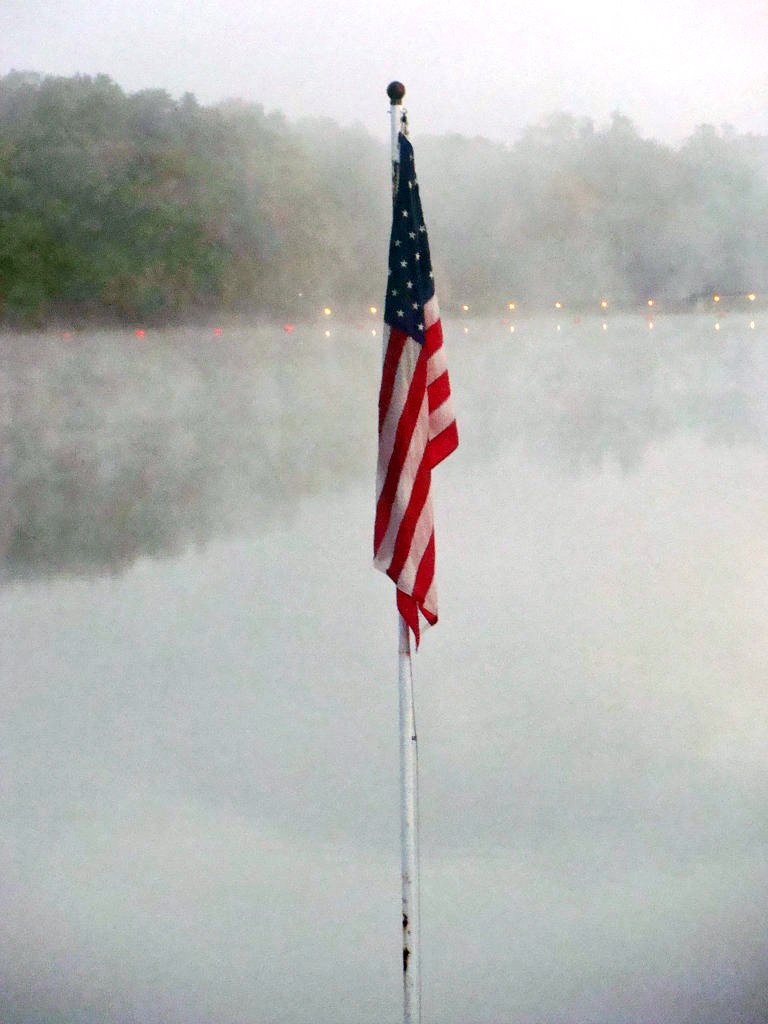 A Foggy Autumn Morning on the Lake