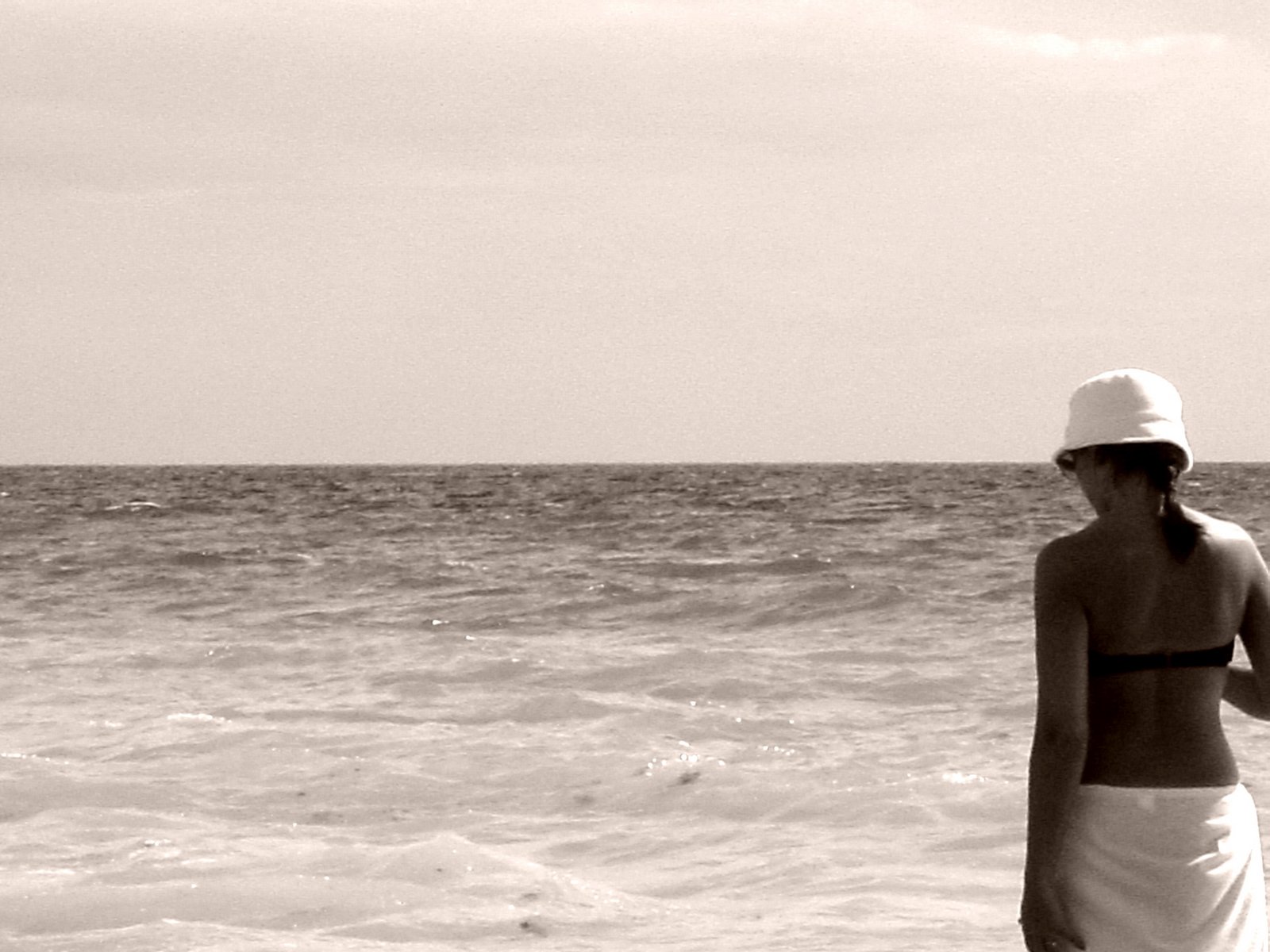 A Quiet Afternoon at the Beach in Early April